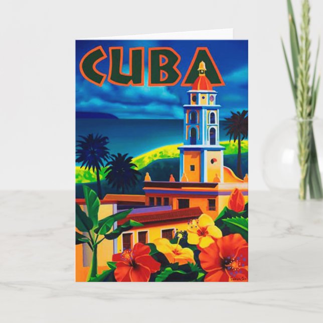 Carte Vintage Cuba (Devant)