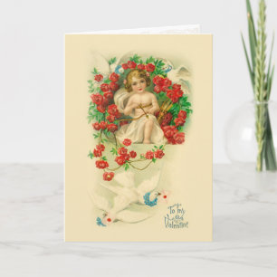 Carte vintage Cupid Valentine