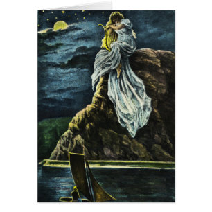 Carte vintage d'amants