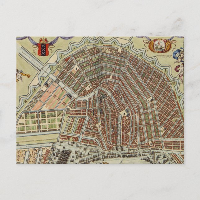Carte vintage d'Amsterdam (1688) (Devant)