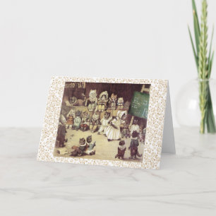 Carte vintage d'art d'académie de chat de Louis