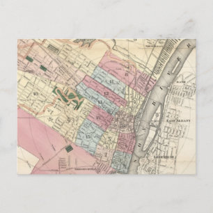 Carte vintage de Albany NY (1874)