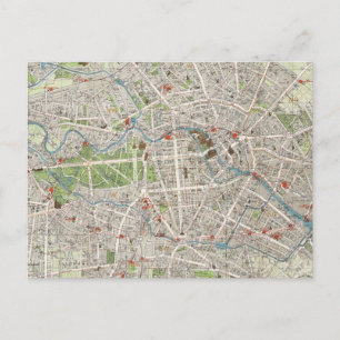 Carte vintage de Berlin Allemagne (1905)