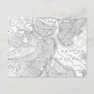 Carte vintage de Boston (1878)