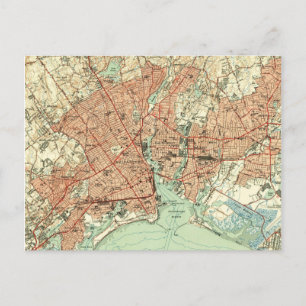 Carte vintage de Bridgeport Connecticut (1951) 2