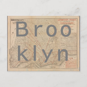 Carte vintage de Brooklyn  