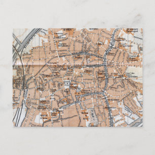 Carte vintage de Bruges (1905)