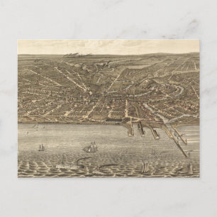 Carte vintage de Cleveland (1877)