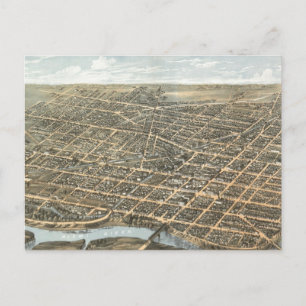 Carte vintage de Dayton Ohio (1870)