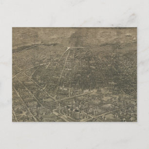 Carte vintage de Denver Colorado (1887)