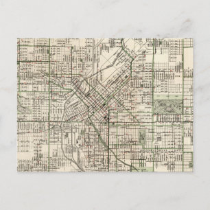 Carte vintage de Denver Colorado (1920)