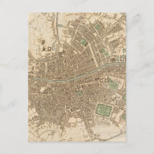 Carte vintage de Dublin (1836)