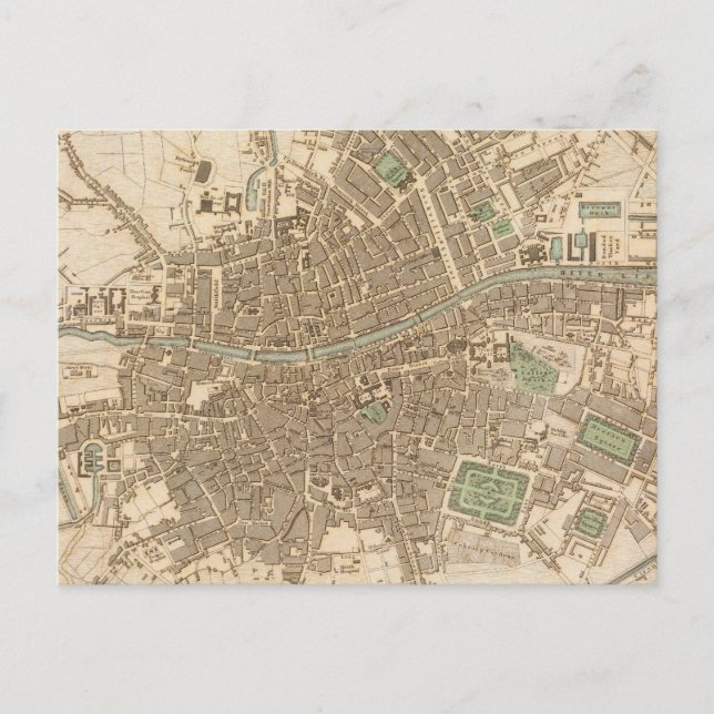Carte vintage de Dublin (1836) (Devant)