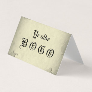 Carte vintage de fidélité BOGO Vellum