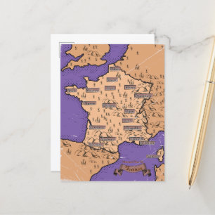 Carte vintage de France