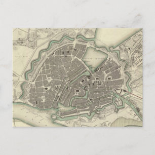 Carte vintage de Hambourg Allemagne (1841)