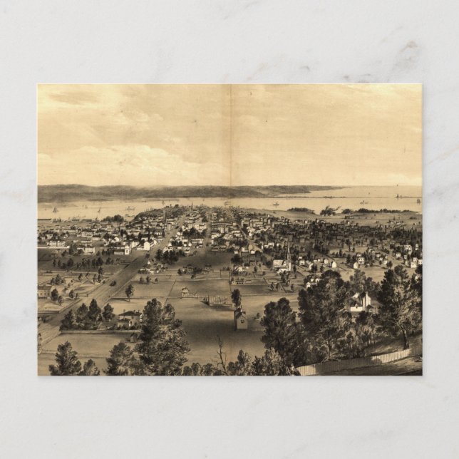 Carte vintage de Hamilton Ontario (1859) (Devant)