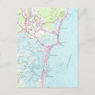 Carte vintage de Hampton Beach NH (1957)