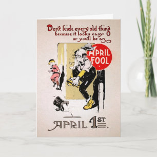 Carte vintage de jour des fêtes d'avril