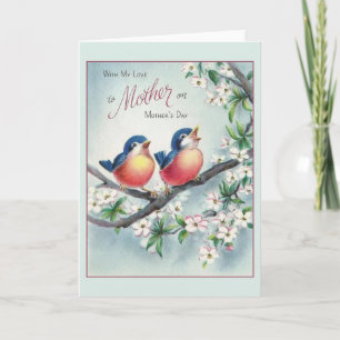 Carte vintage de la fête des mères avec amour