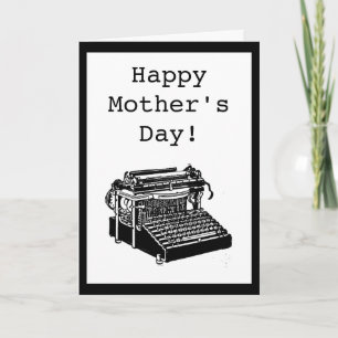 Carte vintage de la Mère de machine à écrire