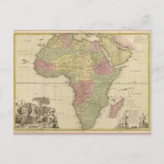 Carte vintage de l'Afrique 1725 (Devant)
