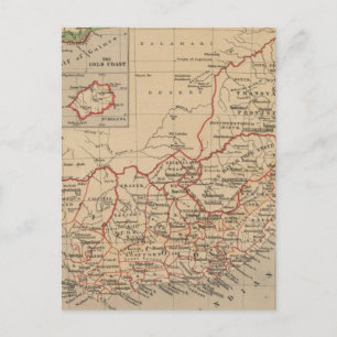 Carte vintage de l'Afrique du Sud (1880)