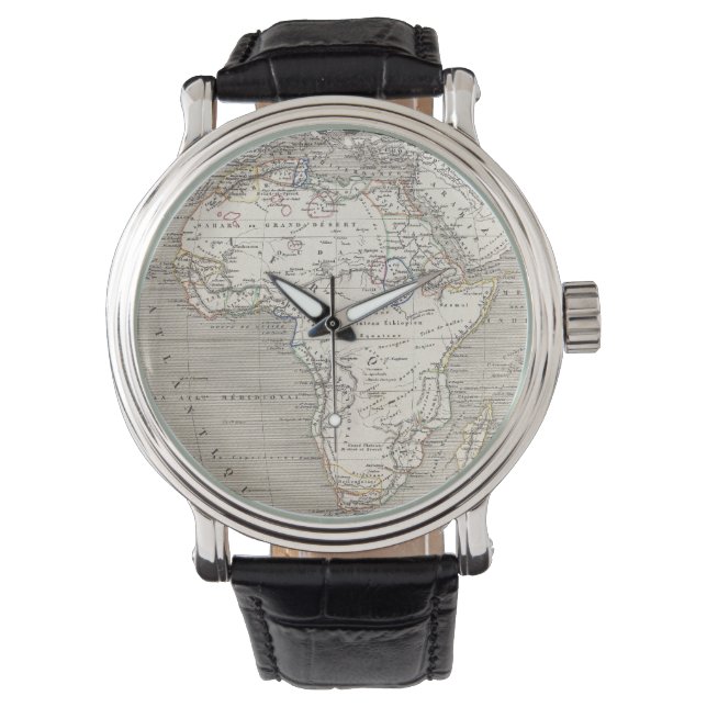 Carte vintage de l'Afrique montre (devant)