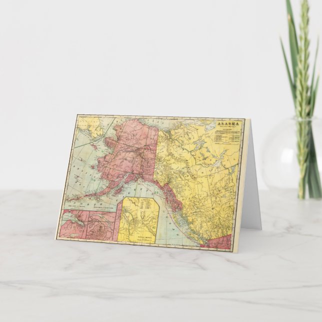 Carte vintage de l'Alaska (Devant)