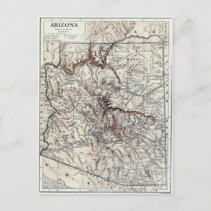 Carte vintage de l'Arizona (1911)