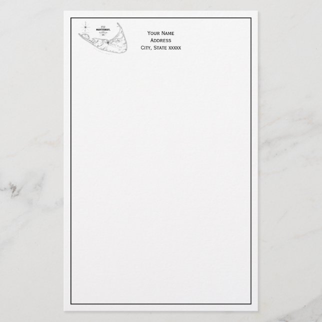 Carte Vintage de l'île Nantucket (Devant)