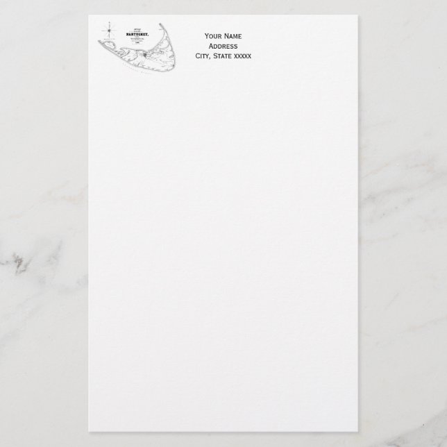 Carte Vintage de l'île Nantucket (Devant)