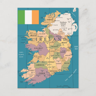 Carte vintage de l'Irlande