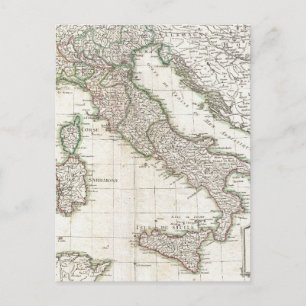 Carte vintage de l'Italie (1770)