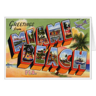 Carte vintage de Miami Beach