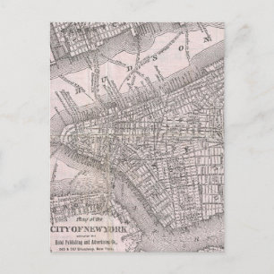 Carte vintage de New York (1886)