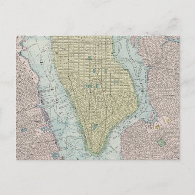 Carte vintage de New York (1901) (Devant)