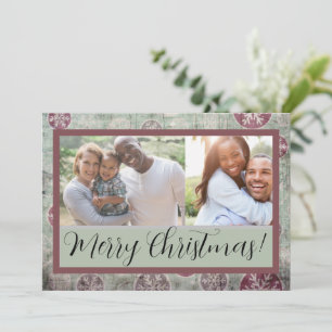 Carte Vintage de Noël défraîchi Photo