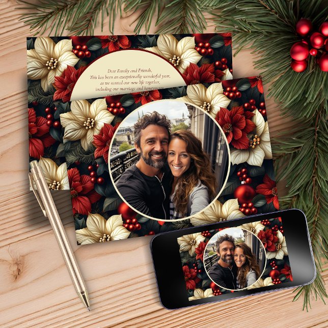 Carte vintage de Noël Floral (Créateur téléchargé)