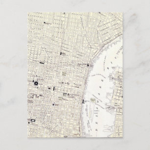 Carte vintage de Philadelphie (1885)
