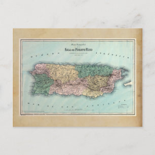 Carte vintage de Porto Rico
