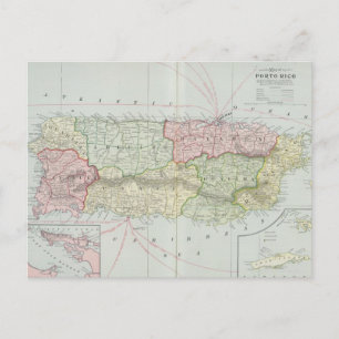 Carte vintage de Porto Rico (1901)