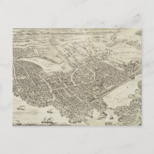 Carte vintage de Portsmouth NH (1877)