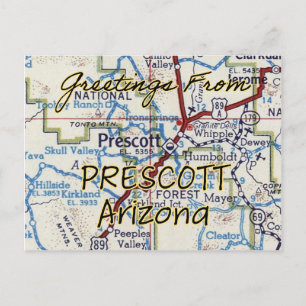 Carte Vintage de Prescott AZ
