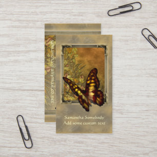 Carte vintage de profil d'illustration de papillon