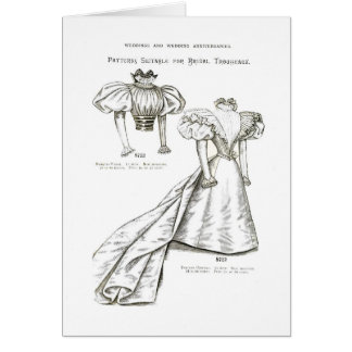 Carte vintage de robe de mariage