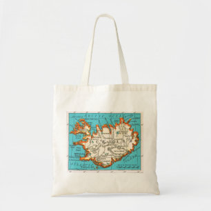 Carte vintage de sac de l'ISLANDE