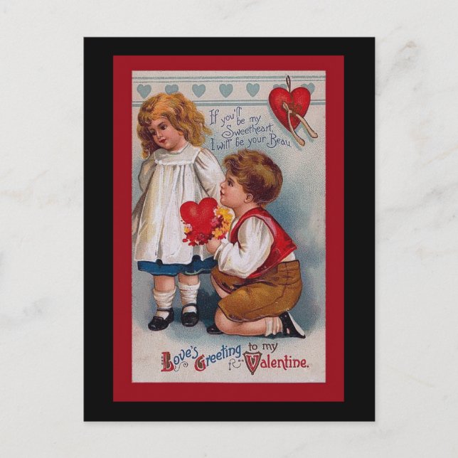 Carte vintage de Saint-Valentin (Devant)