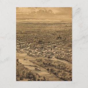 Carte vintage de Salem Oregon (1876)