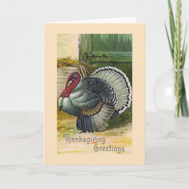 Carte vintage "de salutations de thanksgiving" (Devant)